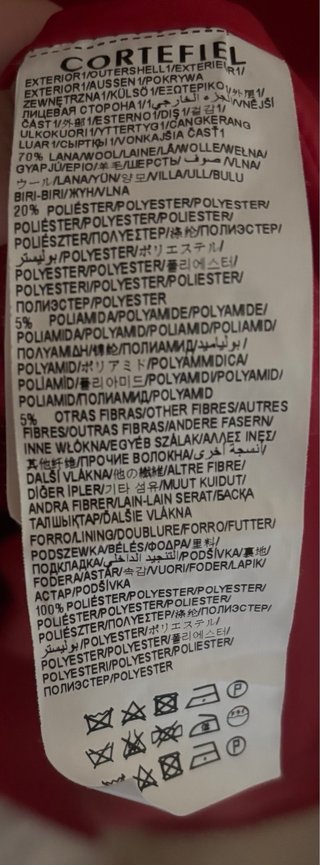 Abrigo Cortefiel Rojo