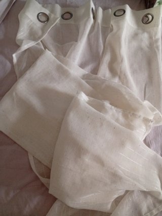 Cortina Viste Tu Hogar blanca lentejuelas