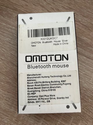 Ratón Inalámbrico OMOTON Bluetooth (Plata)