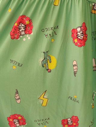 Vestido Largo Estampado Aire Retro
