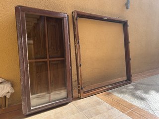 Ventanas de Madera Rústica Maciza