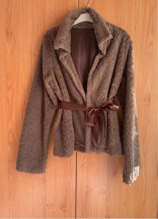Chaqueta pelo marrón mujer