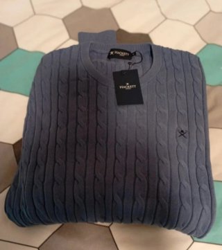 Jersey Hackett Hombre Azul Grisáceo Talla M