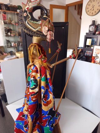 Antigua Marioneta Wayang Golek Príncipe Arjuna