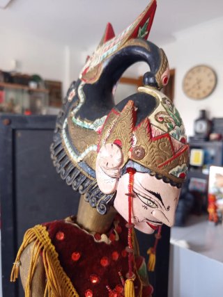 Antigua Marioneta Wayang Golek Príncipe Arjuna