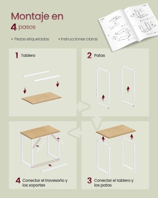 Escritorio Ordenador Compacto VASAGLE LWD038W70