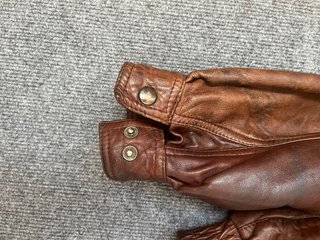 Chaqueta de Cuero Italiana Bomber Vintage años 80