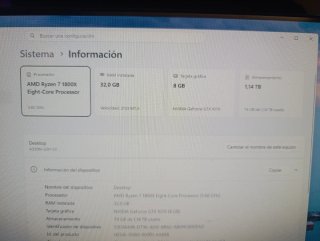 PC Gaming Ryzen 7 + 32GB RAM RGB + gtx 1070 8GB