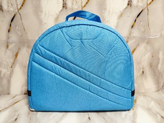 Cuna portátil plegable azul con mosquitera nueva
