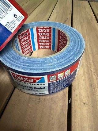2 Cintas de tejido Gaffer azul y rojo 25m x 50 mm