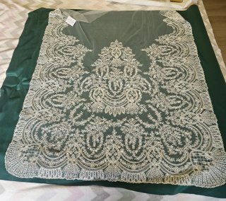 Manteleta Fallera Plata 110cm nueva
