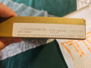 Manteleta Fallera Plata 110cm nueva