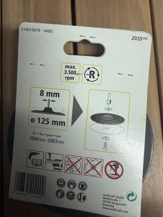Conjunto de Plato abrasivo y boina de pulir 125 mm