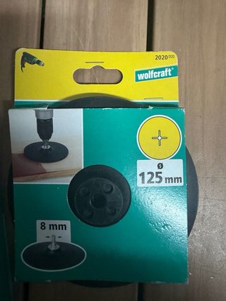 Conjunto de Plato abrasivo y boina de pulir 125 mm