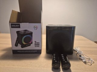 Altavoz Karaoke EASJOY ES-203BT con 2 Micrófonos