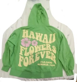 Sudadera verde LITTLE PARADISE