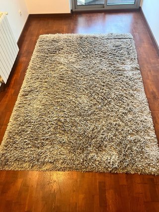 Alfombra Shaggy Beige y Gris