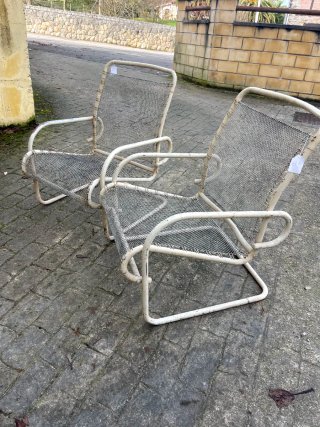 Coppia di Poltrone da Giardino Vintage