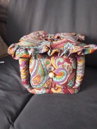 Joyero Costurero de Tela Estampada