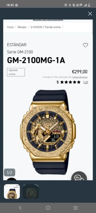 Reloj G-SHOCK GM-2100MG-1A