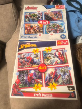 2 Sets de Puzzles Trefl Marvel (Avengers y Spiderm