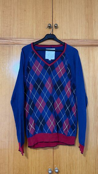 Jersey de Rombos Azul y Rojo Talla S