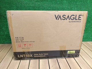 VASAGLE Mesa Auxiliar, con Ruedas y Pies Ajustable