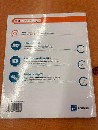 Tractament de la documentació comptable, CFGM, ...