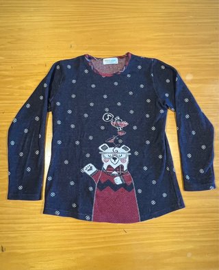 Pijama niña Massana azul y rojo