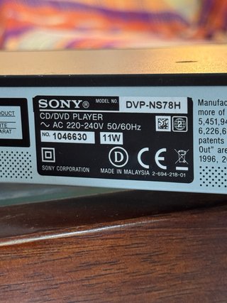 Reproductor CD/DVD Sony DVP-NS78H