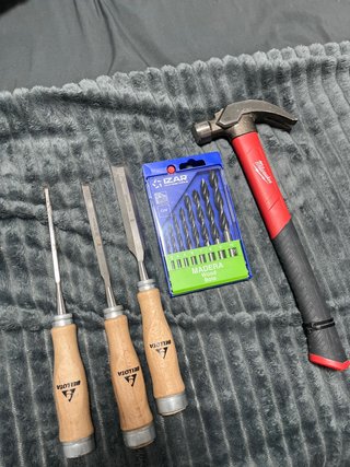 Set Herramientas Carpintería: Cinceles, Martillo,