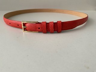 Cinturón fino piel Tara Jarmon Rojo-Coral