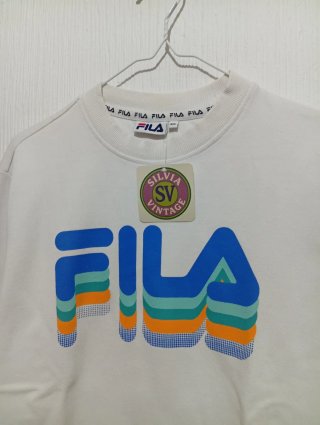Sudadera Vintage Fila Blanca Talla XS