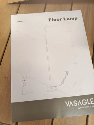 VASAGLE Lámpara de Pie LED, 36 W, Altura Ajustable
