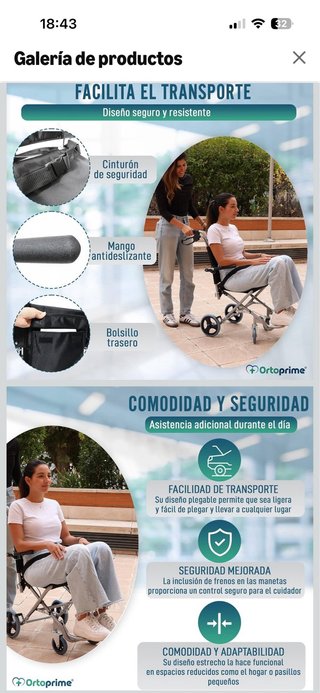 Silla de Tránsito Plegable