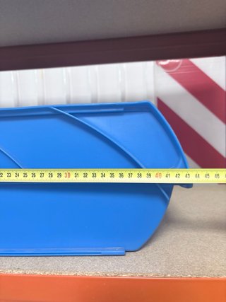 Cassetti in plastica per scaffalature (rosso e blu)