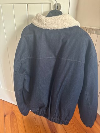 Casaco Zara ganga azul com pelo