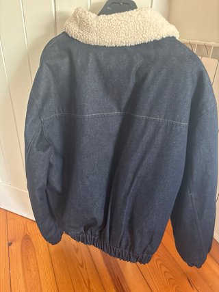 Casaco Zara ganga azul com pelo