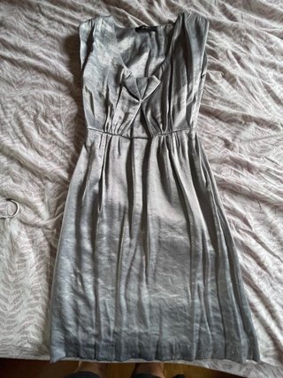 Vestido de fiesta plateado