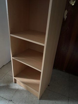 Estantería Alta de Madera con 3 Baldas