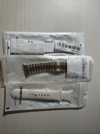 Correas Apple Watch 38/40/41mm Blancas y Metal