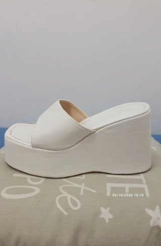 Sandalias de Plataforma Blancas