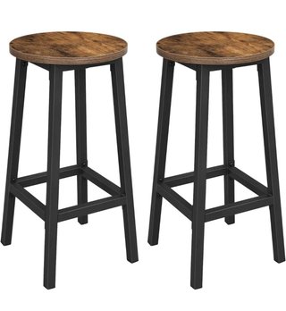 VASAGLE Juego de 2 Taburetes Altos de Cocina