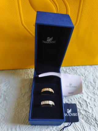 Anillos Swarovski con pavé de cristales SIN USO.