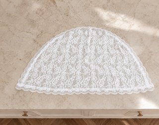 Conjunto 2 Mantillas Encaje Negra y Blanca