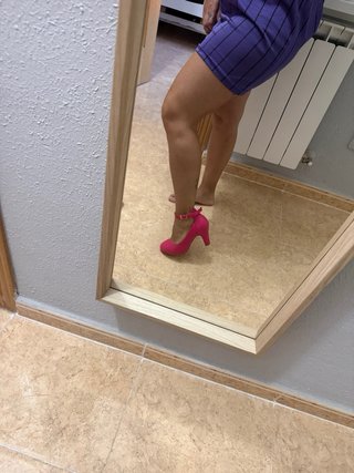 Zapatos de tacón fucsia