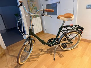 Bicicleta de paseo verde