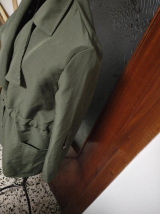 Chaqueta de Tela Verde Talla S