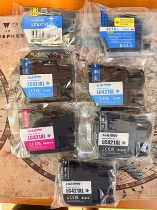 Set de 7 Cartuchos de Tinta LC421 XL