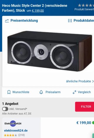Altavoz Central Heco Music Style Center 2